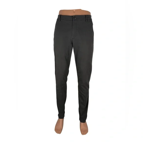 Birddogs Mens 34 x 34 Pants Gray Chino Lined Flat Front Stretch 34x32(actual)